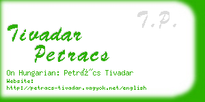 tivadar petracs business card